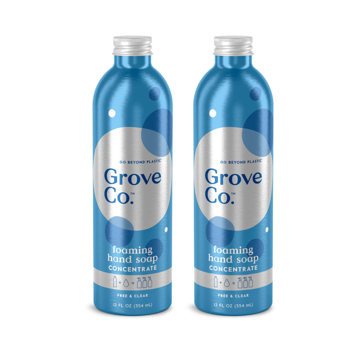 Grove Co. refill front packaging showing product and eco benefits