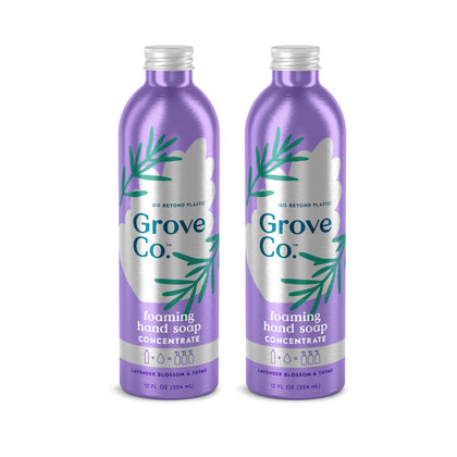 Grove Co. refill front packaging showing product and scent benefits