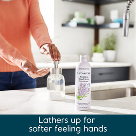 Grove Co. foam texture close-up demonstrating gentle, moisturizing lather