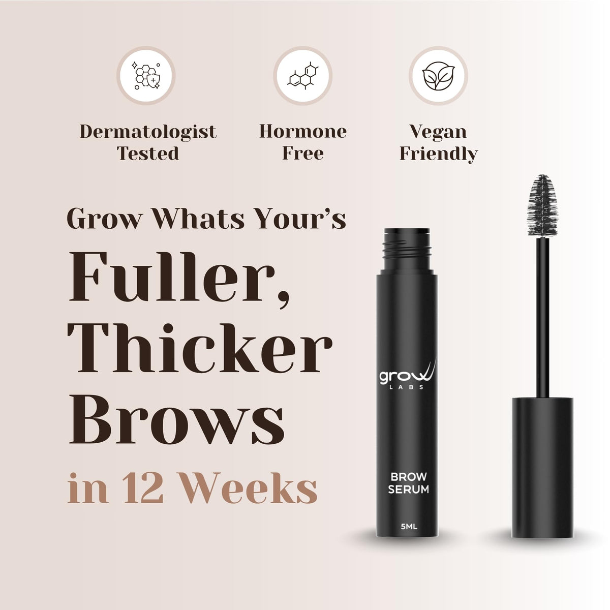 Grow Labs clear serum drop close-up showing lightweight texture and fast absorption