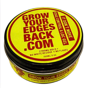 Grow Your Edges Back open jar texture close-up, revealing smooth moisturizing gel