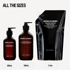 Grown Alchemist bottle beside refill pouch promoting reduced waste and easy refills