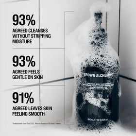 Grown Alchemist creamy foam texture illustrating gentle lather and hydration