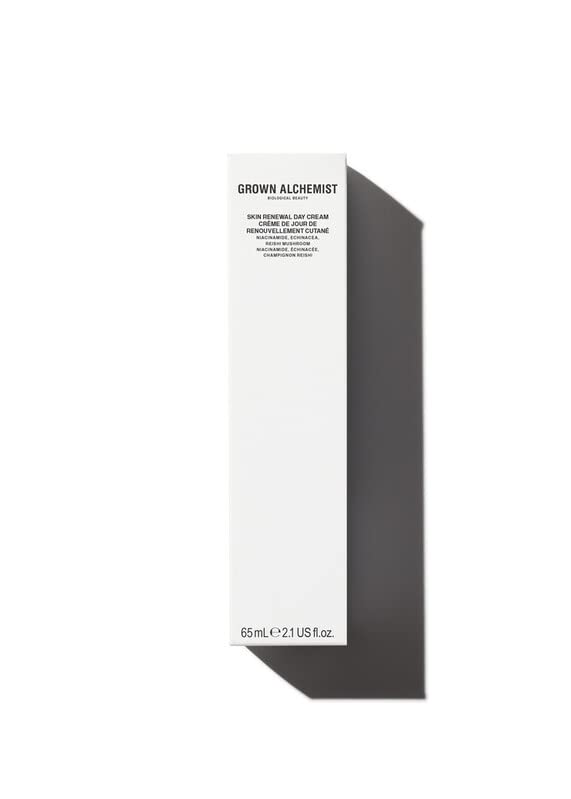 Grown Alchemist cream dispensed in hand illustrating lightweight feel and easy application