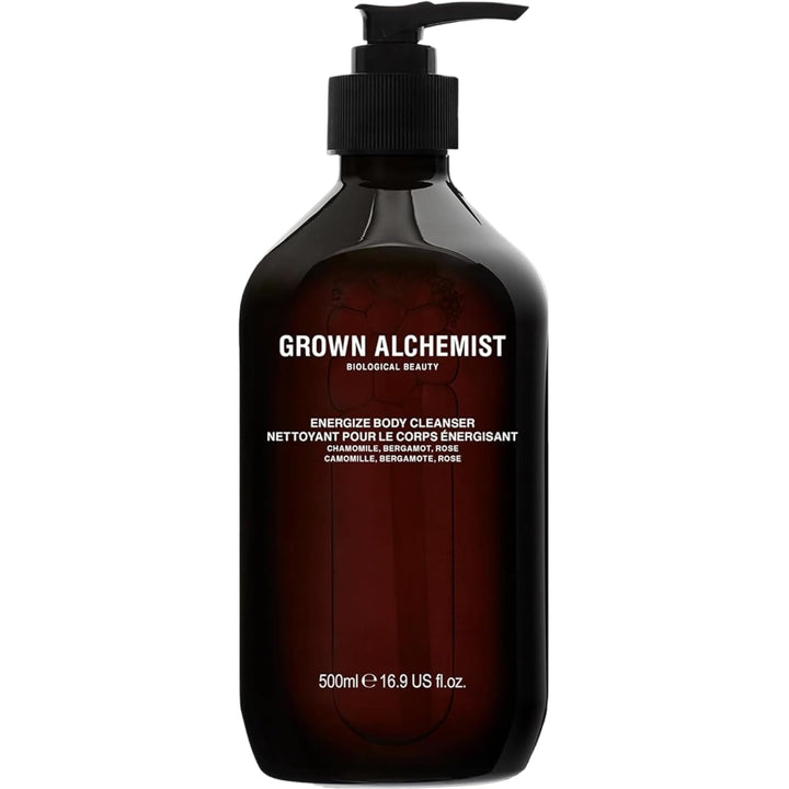 Grown Alchemist front bottle showing label and scent blend for clear benefits