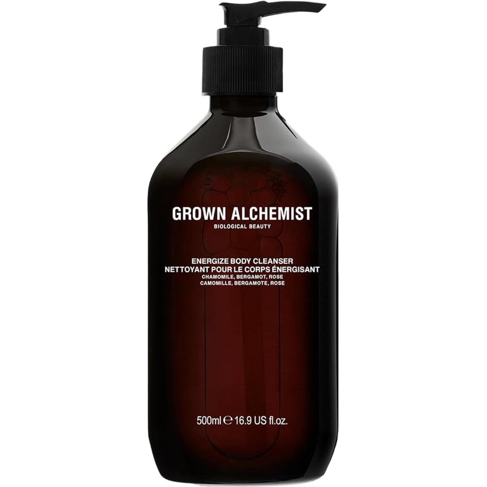 Grown Alchemist front bottle showing label and scent blend for clear benefits
