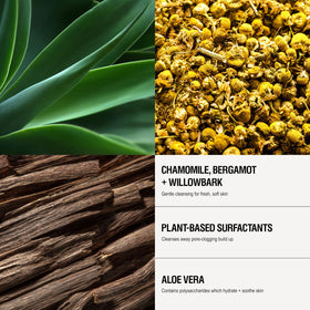 Grown Alchemist ingredient label highlighting white willow bark and botanicals