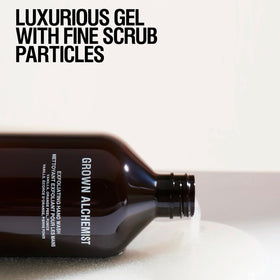 Grown Alchemist bottle beside sink showing daily-use convenience and tidy aesthetic