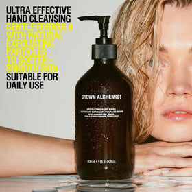 Grown Alchemist pump dispensing gel, demonstrating easy controlled application benefit