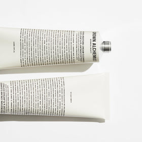Grown Alchemist bottle on bathroom shelf suggesting daily routine ease