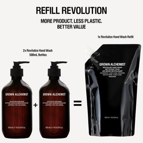 Grown Alchemist label detail highlighting botanical ingredients and clarity