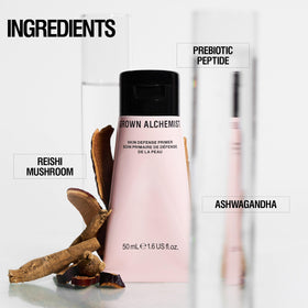 Grown Alchemist size comparison with common cosmetics, shows travel-friendly proportion