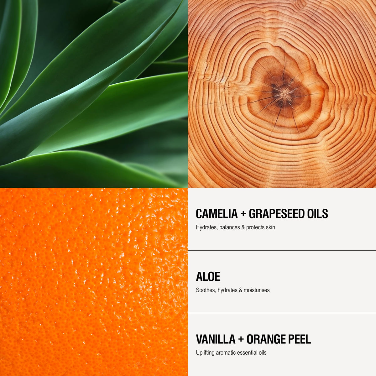 Grown Alchemist cream texture close-up on skin, showing lightweight absorption benefit