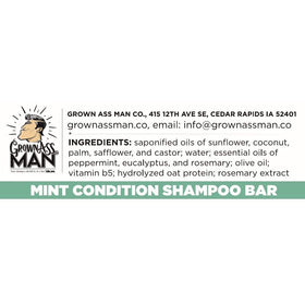 Grown Ass Man Co. hair lather in shower displaying full-coverage cleansing benefit