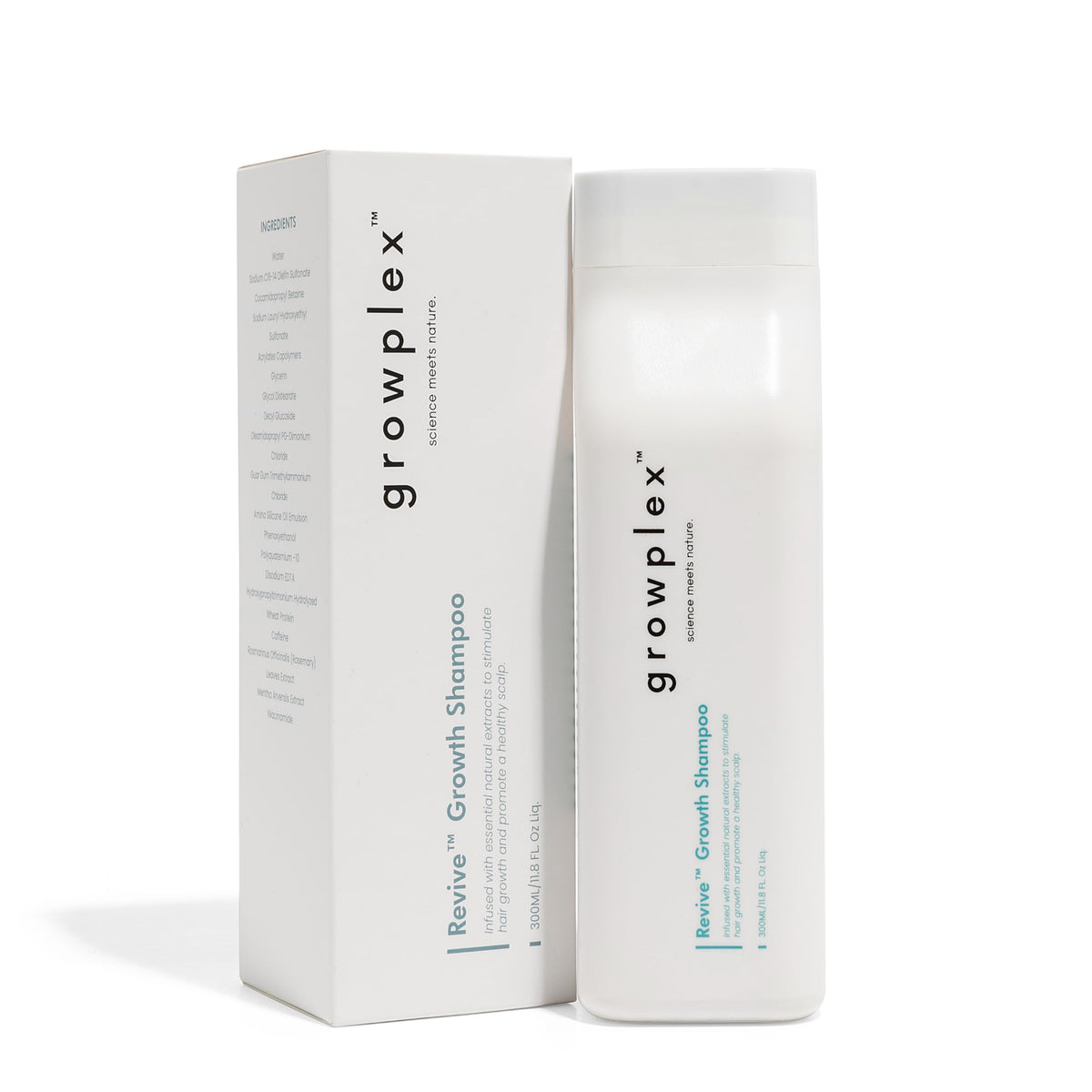 GROWPLEX bottle front view highlighting product benefit for fuller-looking hair