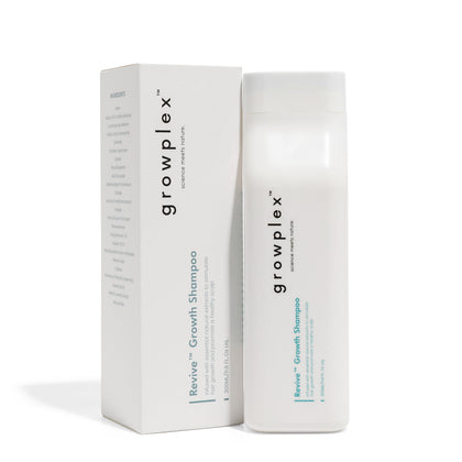 GROWPLEX bottle front view highlighting product benefit for fuller-looking hair