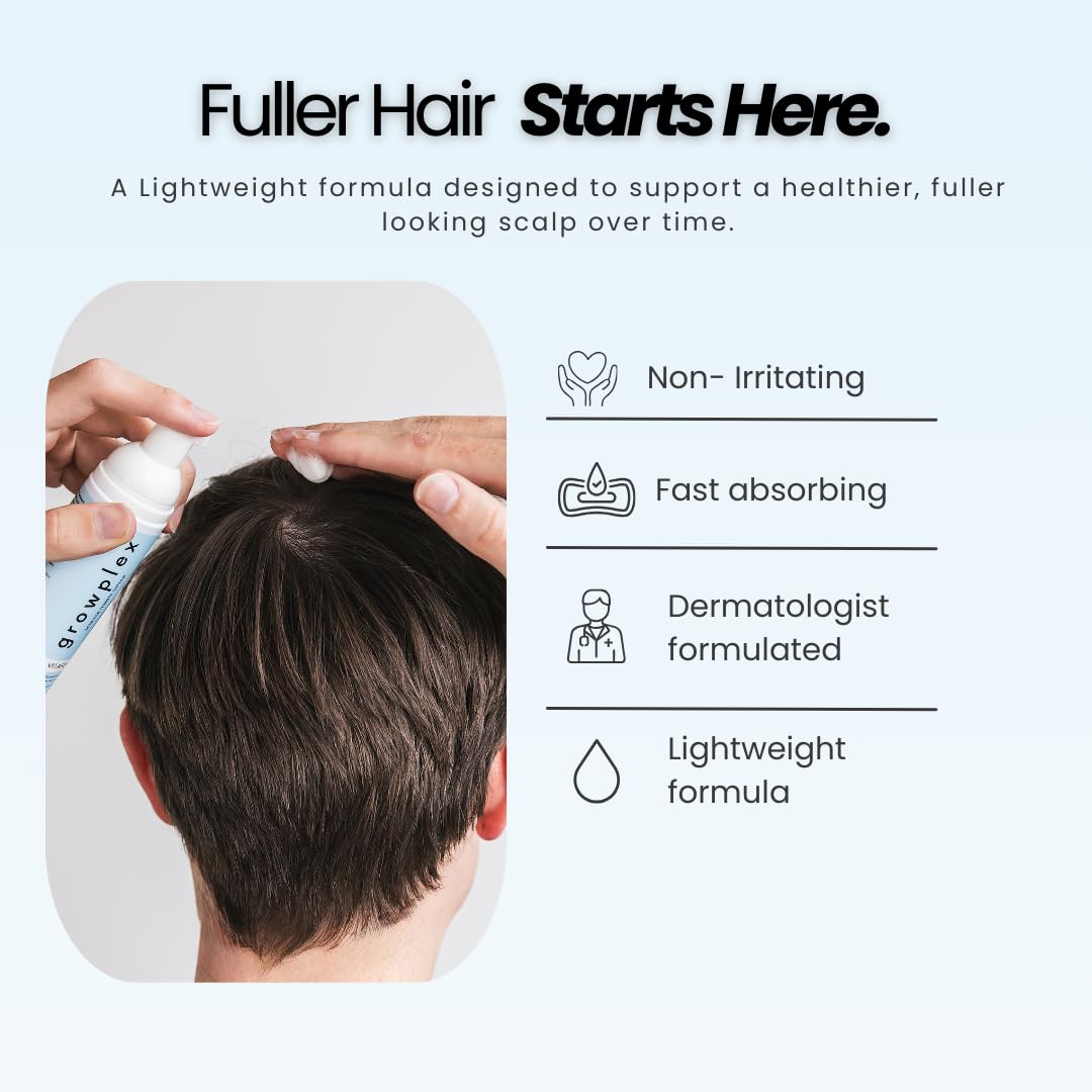 GROWPLEX on bathroom counter in daily routine supporting quick-dry benefit