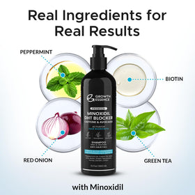Growth Essence back label detail listing ingredients and usage