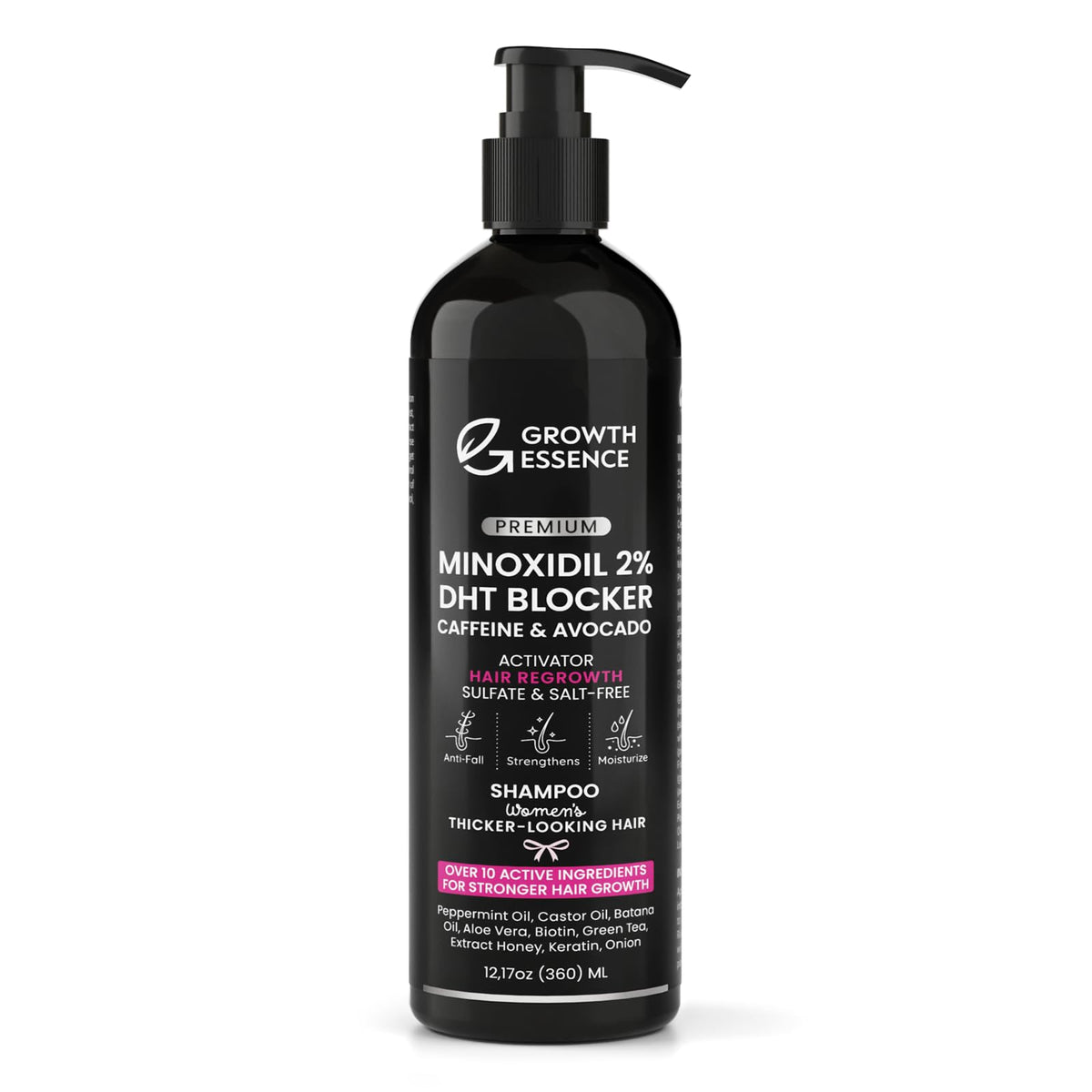 Growth Essence front bottle showing label and benefits