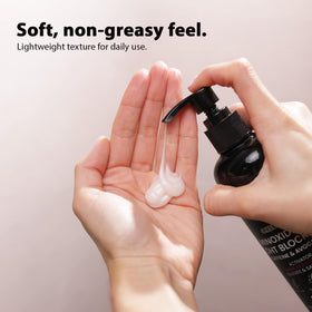 Growth Essence shampoo on a bathroom shelf showing daily routine benefit