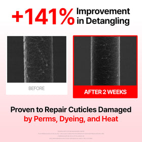 GROWUS applying mask to wet hair for deep conditioning and detangling