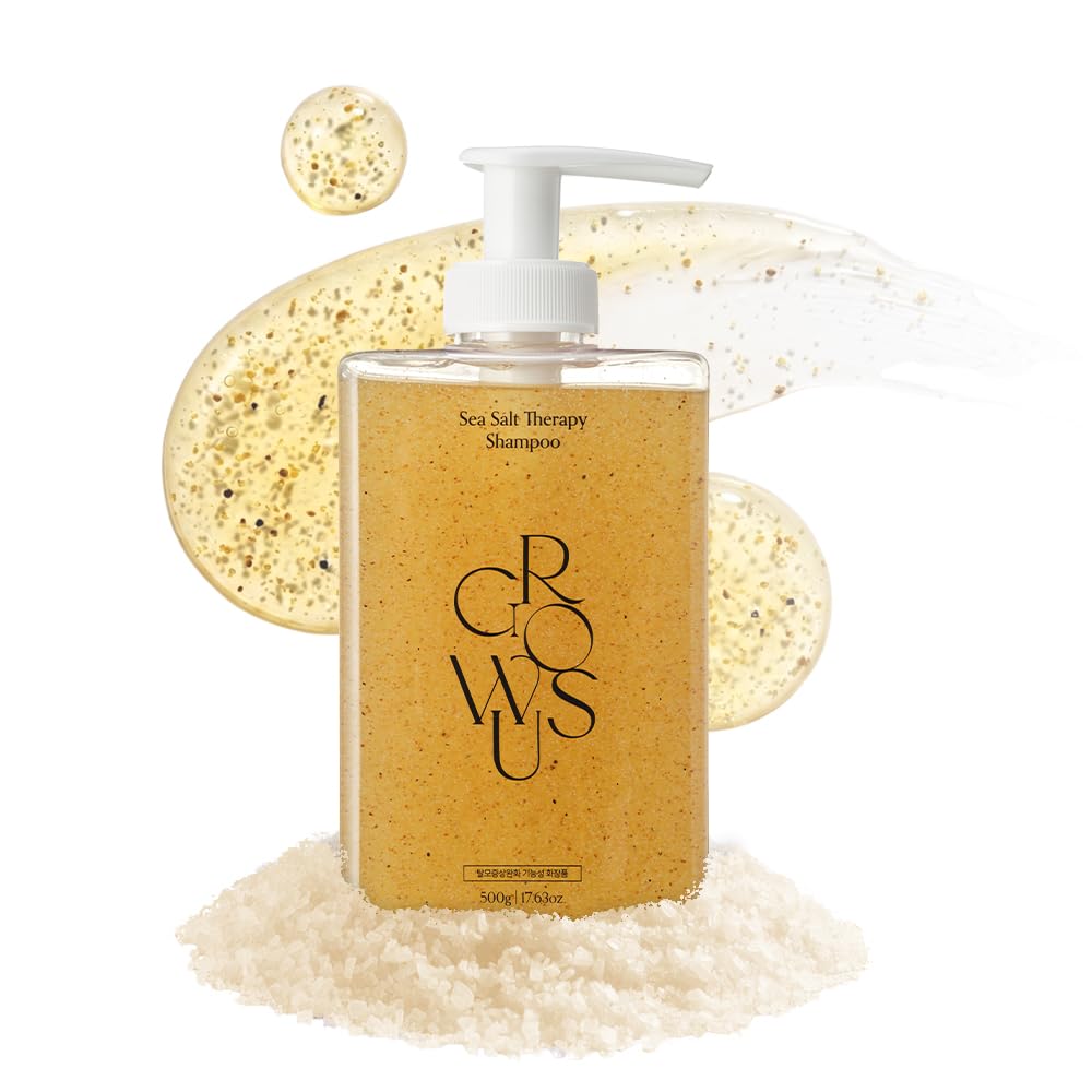 GROWUS front packaging showing clarifying shampoo and benefits