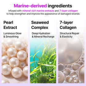 GROWUS pearl protein droplet highlighting repair benefit for hair