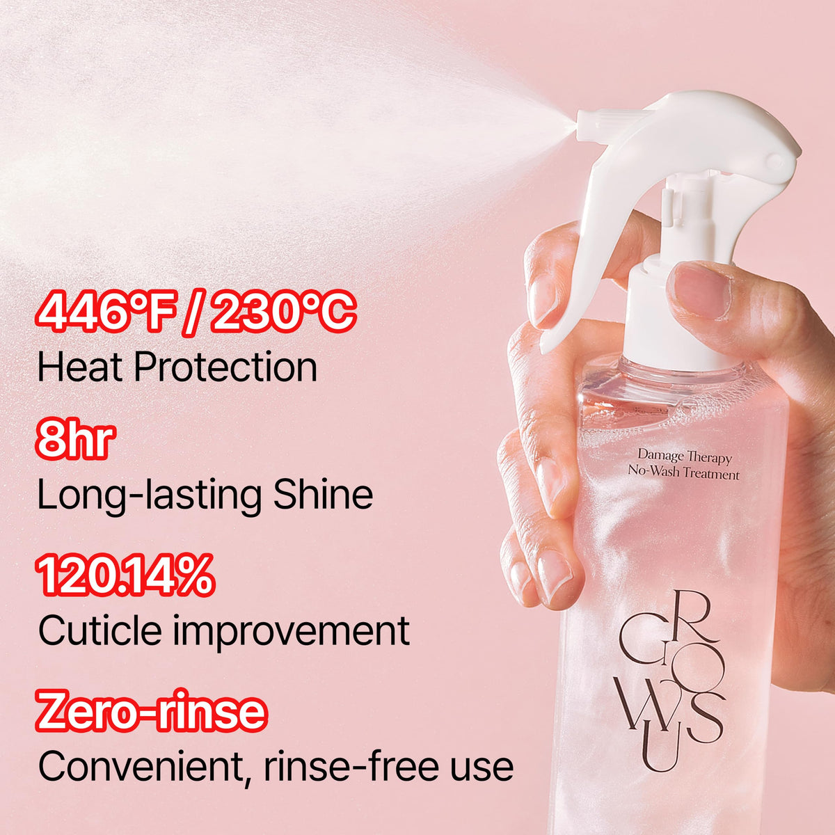 GROWUS product on bathroom shelf demonstrating convenient daily use