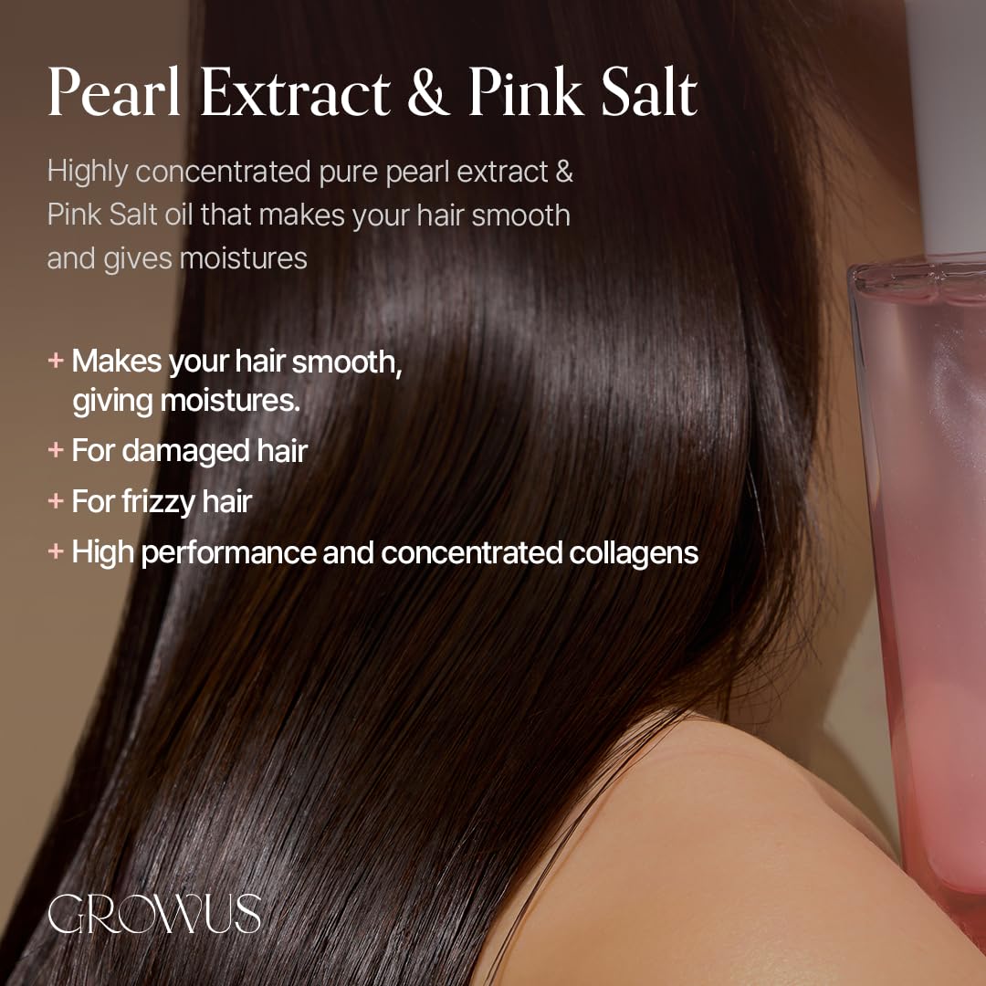 GROWUS close-up texture of oil sheen highlighting lightweight absorption and shine