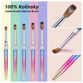 GSWOI close-up of kolinsky bristles displaying fine tip for precise acrylic control