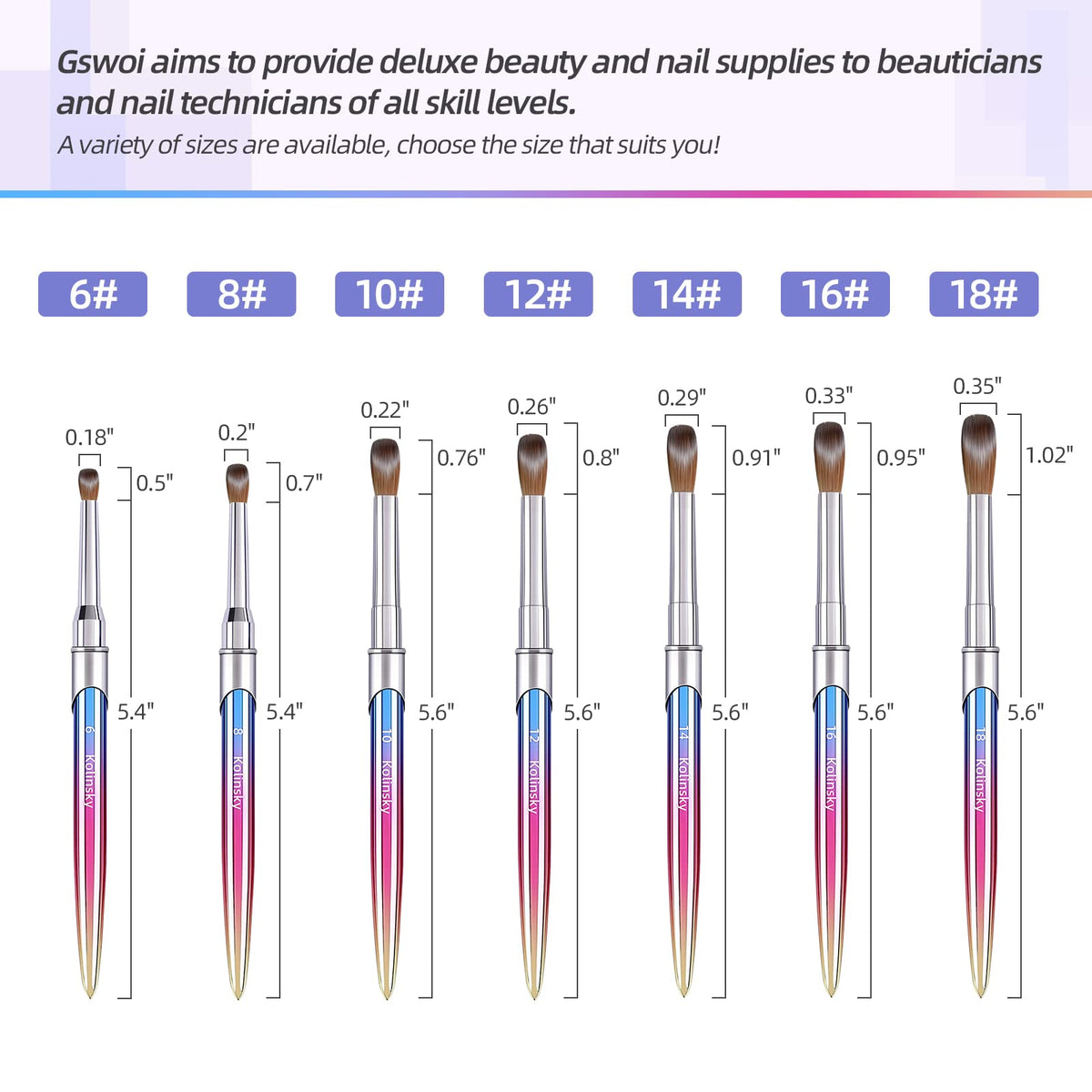 GSWOI brush in use sculpting acrylic nail demonstrating smooth product application