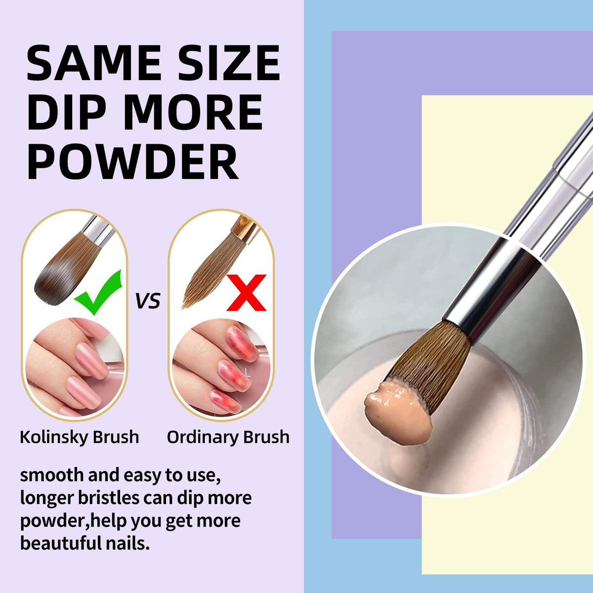 GSWOI brush with protective gradient tube protecting bristles during storage