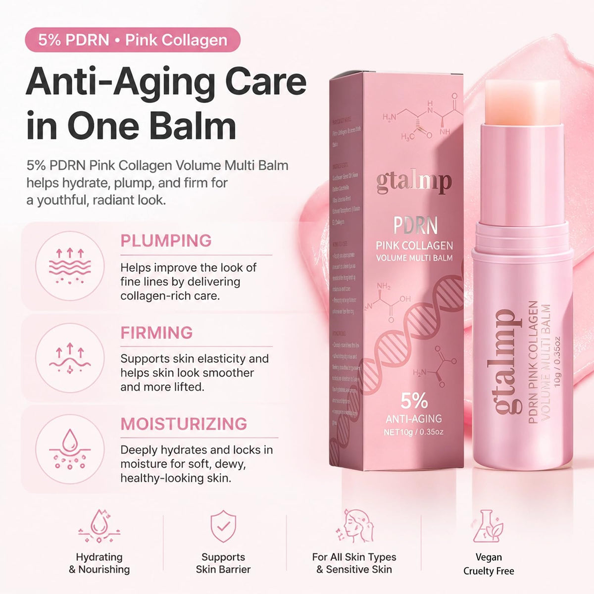 gtalmp stick beside serum bottle for size comparison and layering guidance