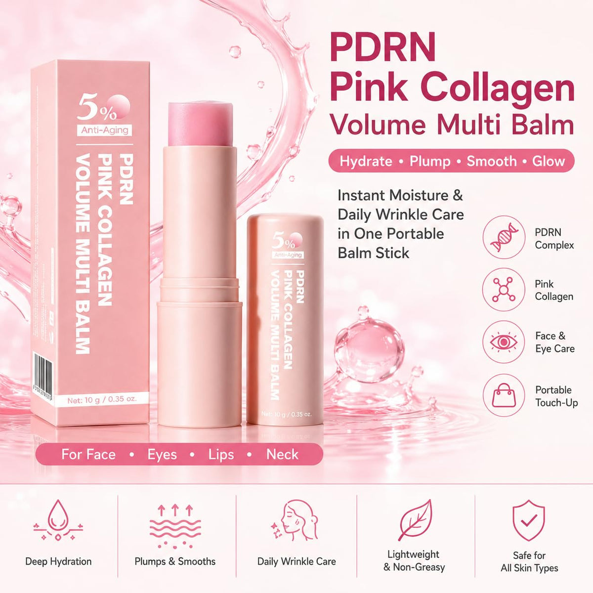gtalmp close-up texture of balm stick showing smooth glide and instant hydration