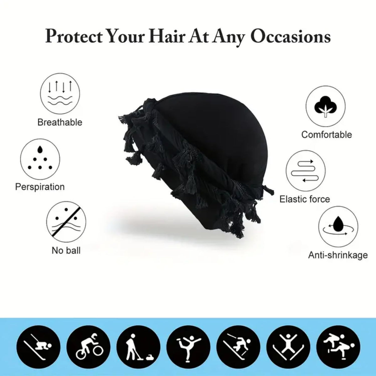Gturytr twisted long tail detail, adjustable wrap for secure fit