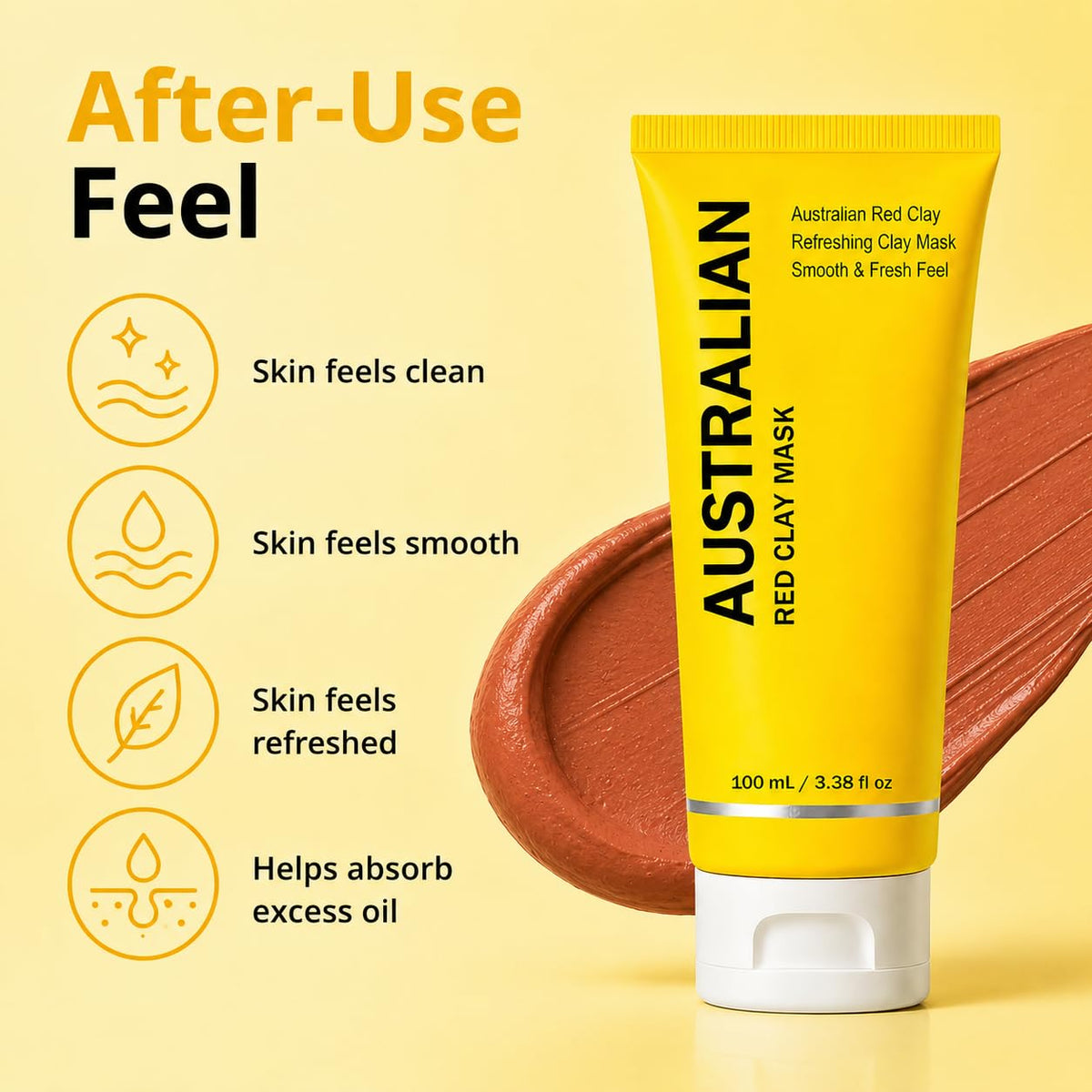 GTVOSY mask applied on model cheek showing even coverage and soothing effect