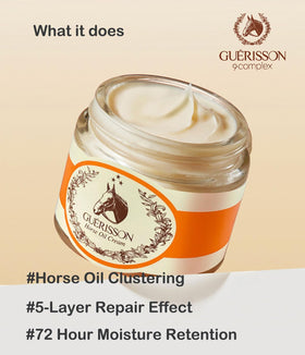 GUERISSON close-up of horse oil ingredient highlighting nourishing lipids