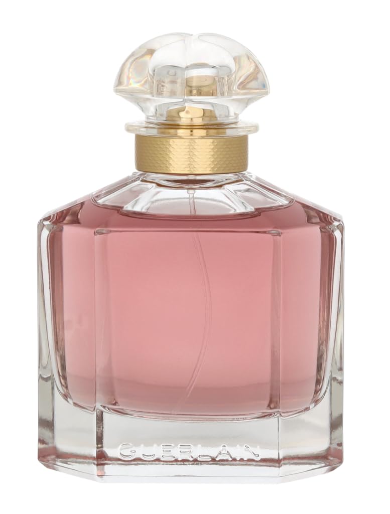 Guerlain Mon Guerlain cap and label close-up showing fine details and premium finish