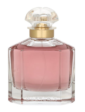 Guerlain Mon Guerlain cap and label close-up showing fine details and premium finish