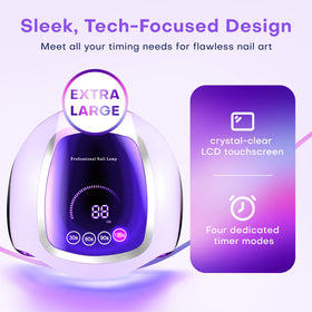 Gugusure large LCD touch display clearly showing timer for precise curing control