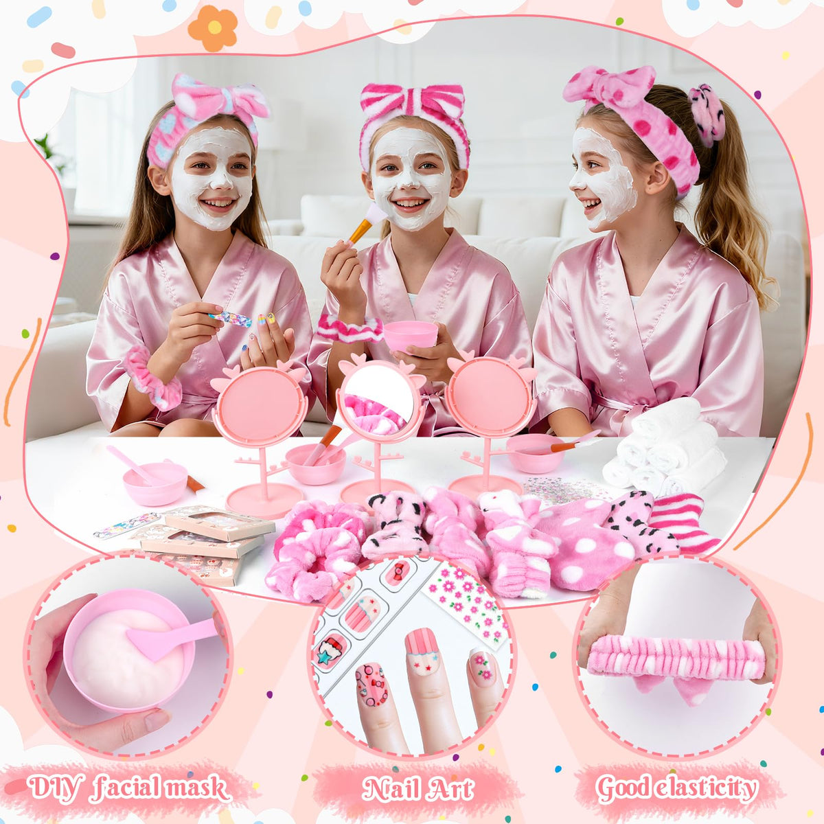 Guifizeiom false nail tips and sticker sheets for creative manicure options