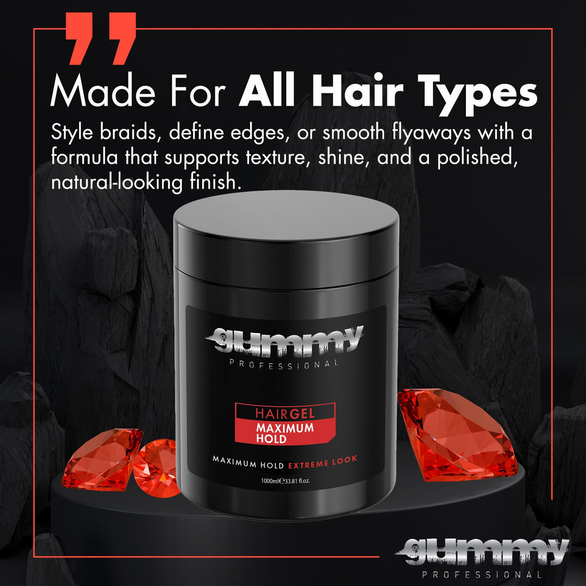 Gummy applied to curls on a woman showing defined ringlets and enhanced shine benefit