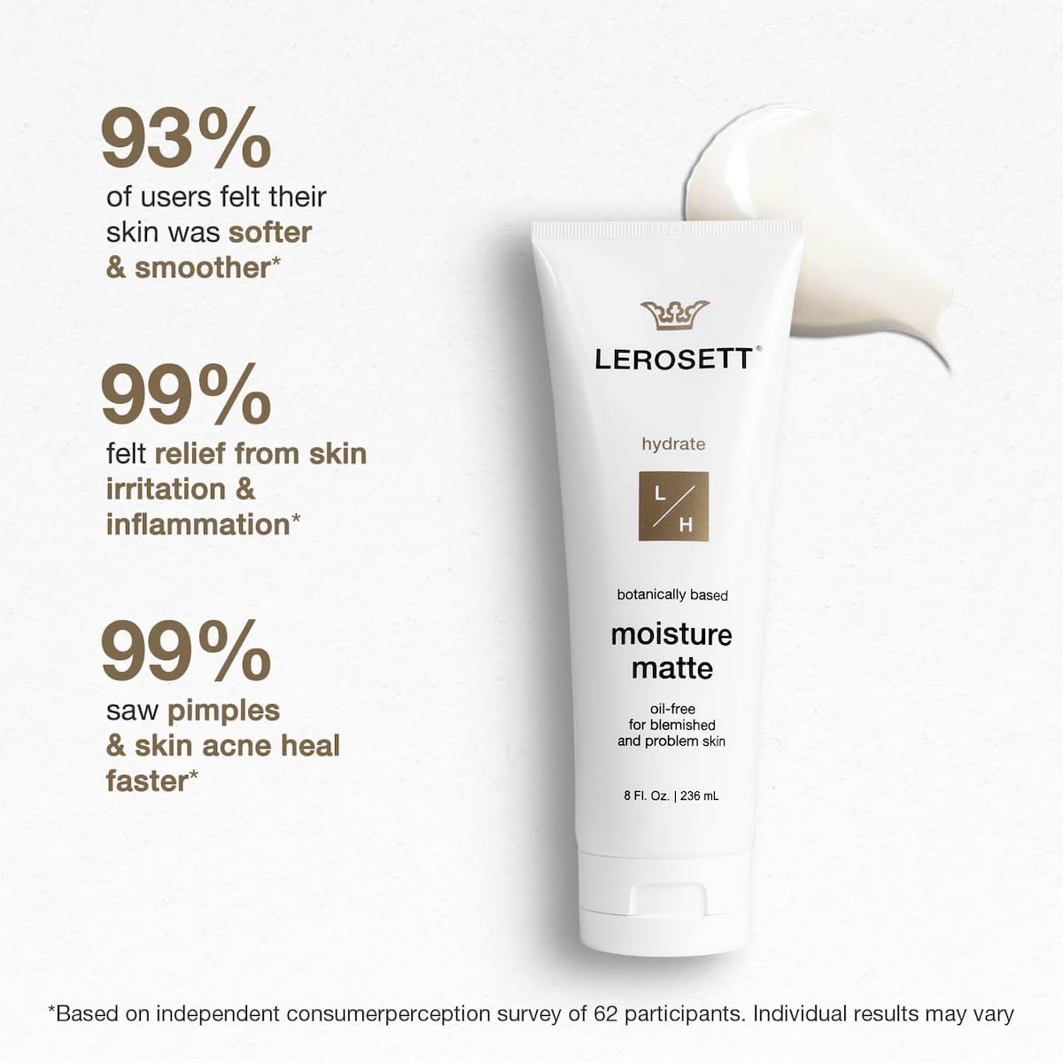 Gunilla LEROSETT open jar texture highlighting lightweight absorbent gel-cream