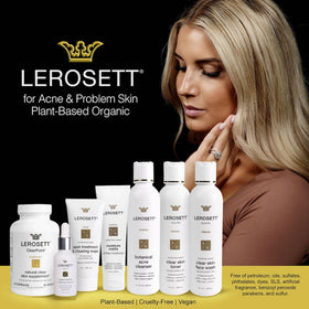 Gunilla Of Sweden LEROSETT tube next to hand for size comparison and long-lasting value