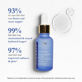 Gunilla Of Sweden serum drop texture close-up demonstrating hydrating lightweight feel