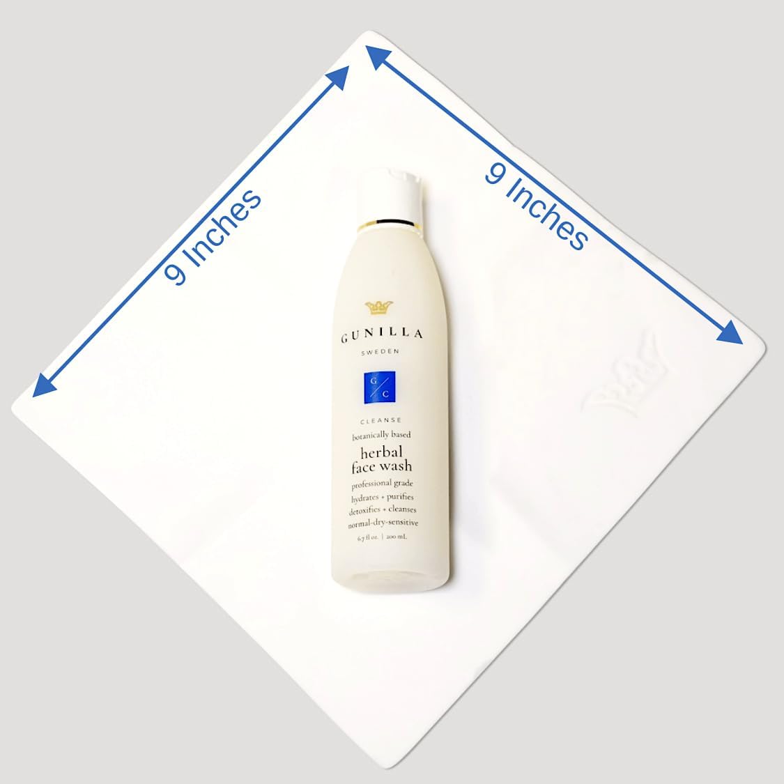 Gunilla Of Sweden wet shammy showing softened fibers and enhanced cleansing ability