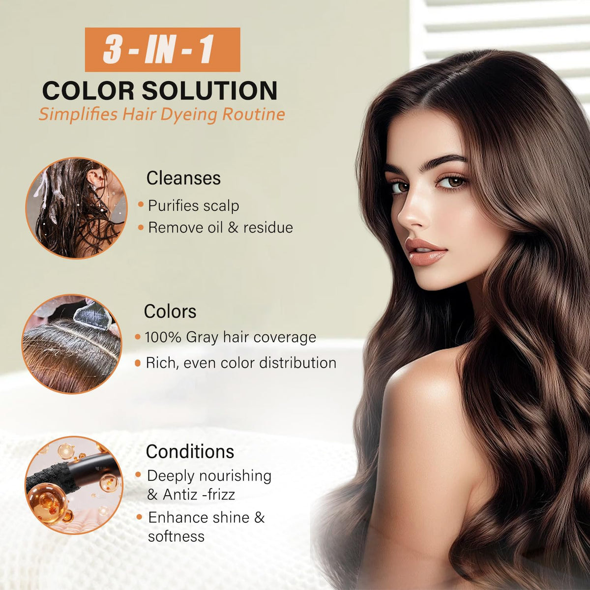 GURKOOYD being applied to hair showing effortless at-home color result