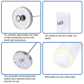 Gusnilo high-borosilicate glass detail highlighting durable, heat-resistant construction