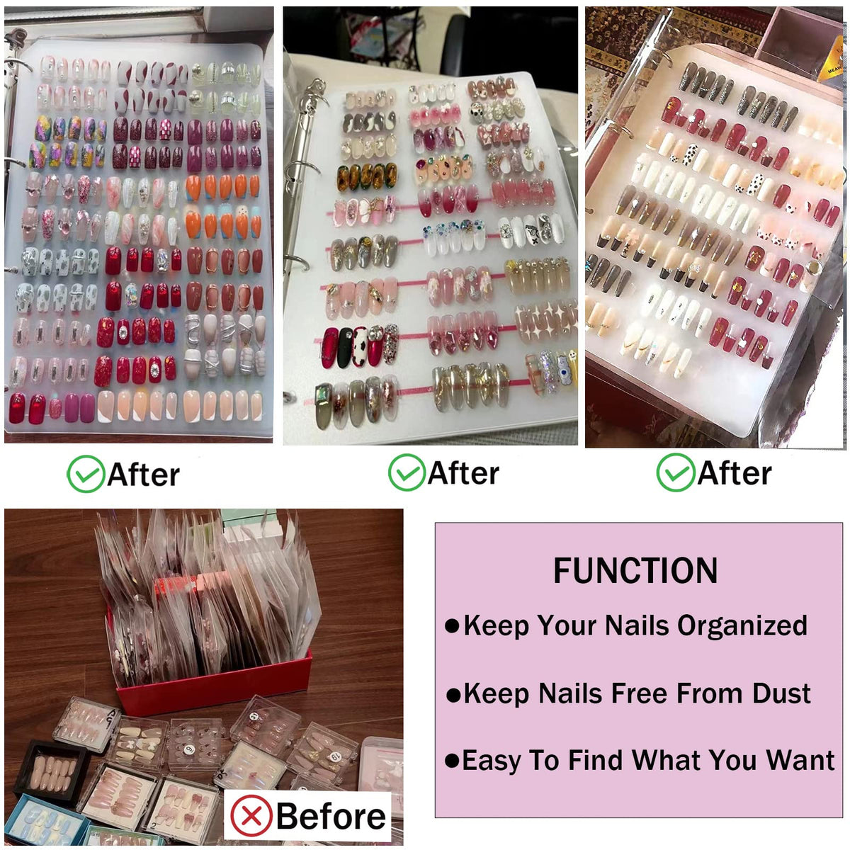 GUXACU organizer on salon counter showcasing professional display and client-ready presentation benefit