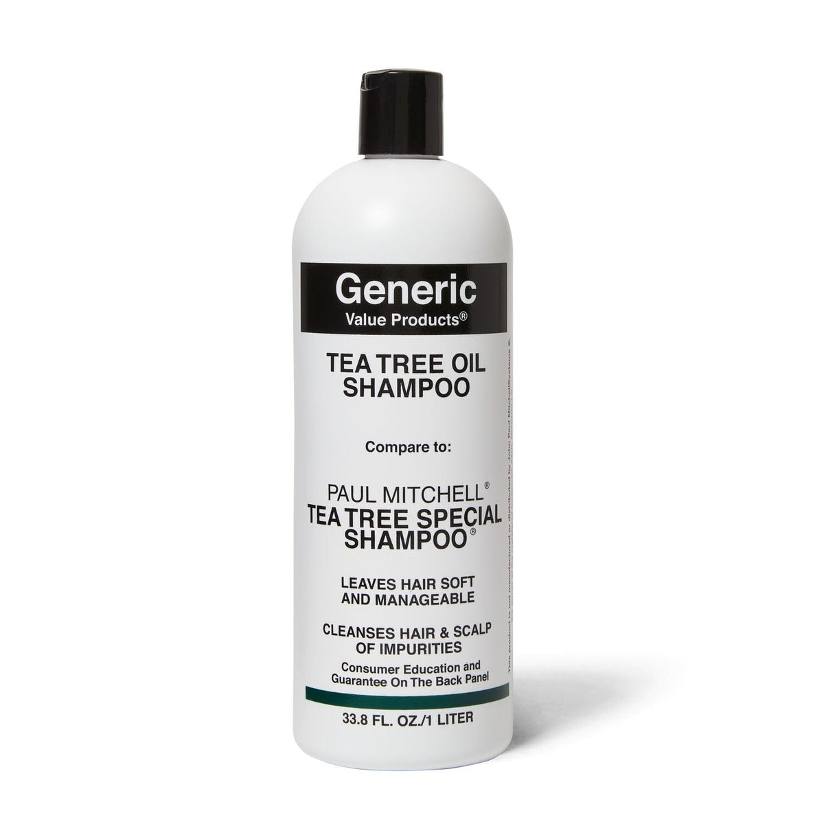 Generic Value Products front bottle view showing label and size benefit